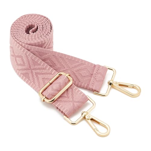 Wide Shoulder Strap (Solid),Adjustable Replacement Belt Crossbody Canvas Bag Handbag - color: Jx5pink