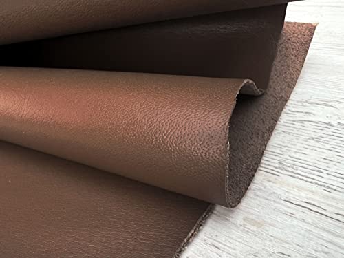 2 Pieces of Dark Brown 14x20 Inch Genuine Leather Pieces Real Cowhide Full Grain Sheets for Crafting Leatherworking Leathercraft Repair Crafts Offcuts TPS13526 - color: 2 Pieces of 14x20 Inch (Dark Brown)
