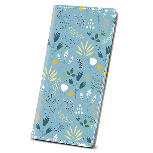 Anikathy Womens Wallet, Rfid Wallets for Women,Slim Thin Credit Card Holder Organizer Purse,PU Leather Cute Long Bifold Clutch Cash Wallet with Zipper Coin Pocket,Ladies Gift,Blue Floral Print X - color: Blue Floral Print X