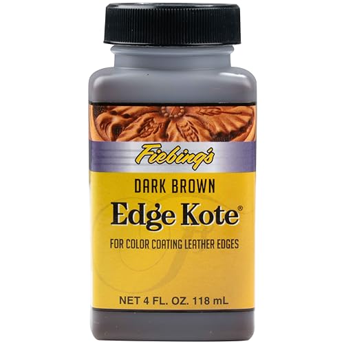 Fiebing’s Edge Kote, 4 Oz. - Color Coats Leather Edges - Dark Brown - color: Dark Brown