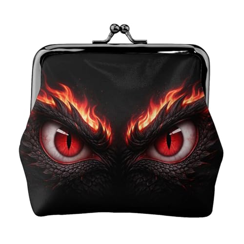 Kiss-lock Coin Purse for Women Change Purses Cute Small Coin Pouch Tiny Coin Wallet (Dragon Eyes) - color: Dragon Eyes