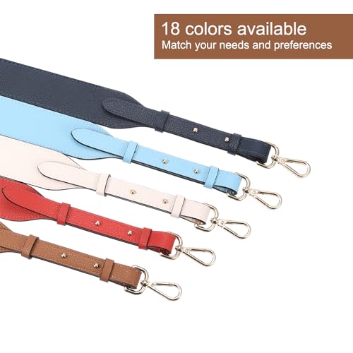 uxcell Leather Purse Strap Adjustable Crossbody Replacement Straps | for Handbags, Shoulder Bag - color: Light Brown, Silver Clasp