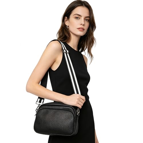 Bag Straps 1.5" Wide Purse Strap Adjustable Replacement Long Crossbody for Thick Shoulder Bags Canvas Handbags - color: Gunmetal Hardware-1006