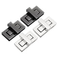 M METERXITY 4Pcs Purse Twist Lock (1.73 x 0.87 Inches, Black/Silver)- Rectangular Purse Closure Twist Turn Lock Clasp Metal Clip Hardware Apply to DIY Handbag/Purse/Wallet/Leather Craft - color: Black/Silver, size: 1.73 x 0.87"