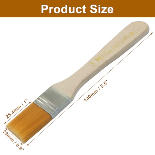 0.9 Inch Paint Brush, 12Pcs | Soft Bristle, Nylon Bristle, For Walls/Touch Up/Cabinets/Fences - size: 0.9 Inch