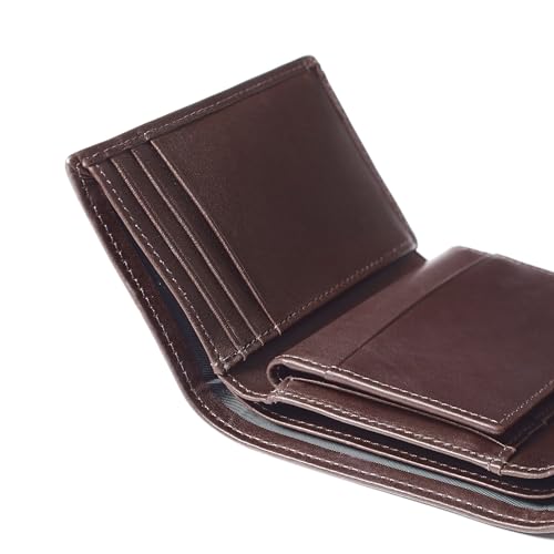 Premium Mahogany Men's Trifold Wallet with Removable Card Holder - Mahogany - color: Premium Mahogany, size: with Card Wallet
