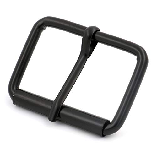 BIKICOCO Roller Buckle, 1-1/2'' x 1'' Heel Rolling Bar Buckles for Bags Leather Webbing Straps - color: Black X 20 Pcs
