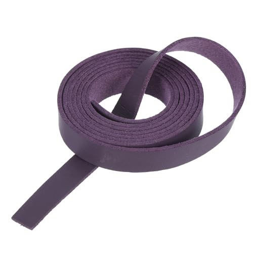 MECCANIXITY Leather Straps Strip Belt 1.2cm(0.5" Width) 100cm(40" Length) Leather Strips String Purple for DIY Craft, Jewelry, Key Chains - color: Purple, size: 1.2cm x 100cm