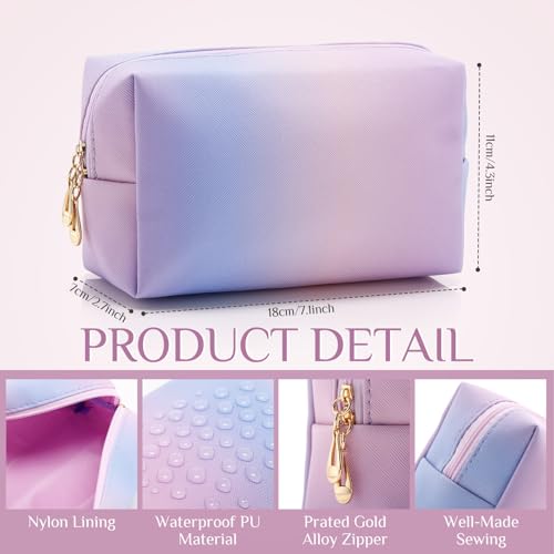 Sanwuta 9 Pcs Makeup Bags Bulk Toiletry Case,Laser Purple - color: Laser Purple
