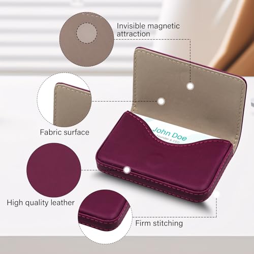 AI-DEE RFID Blocking Wallet - Minimalist Leather Business Credit Card Holder (PW-Wine Red) - color: 12-Green2