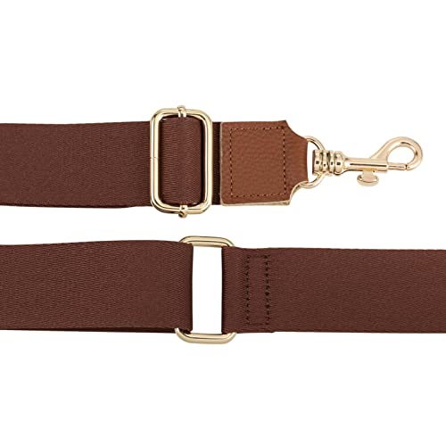 Allzedream Thick Purse Strap Wide Adjustable Replacement Crossbody Bag Handbag Leather Ends - color: Dark Brown-leather Tip