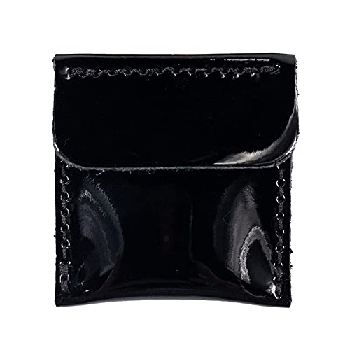 Hide & Drink, Wedding Ring Case, Engagement Pouch, Bride and Groom Jewelry Storage, Marriage Travel, Bearer, Proposal Holder, Full Grain Leather, Handmade, Obsidian - color: Obsidian