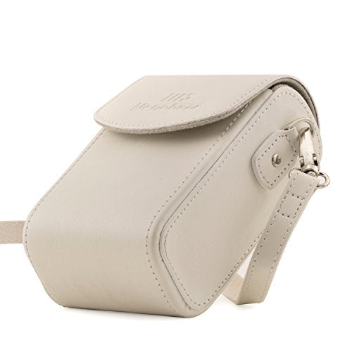 Mega Gear MG1416 Canon PowerShot G7 X Mark II, G7 X Leather Camera Case with Strap, PU Leather, White - color: White