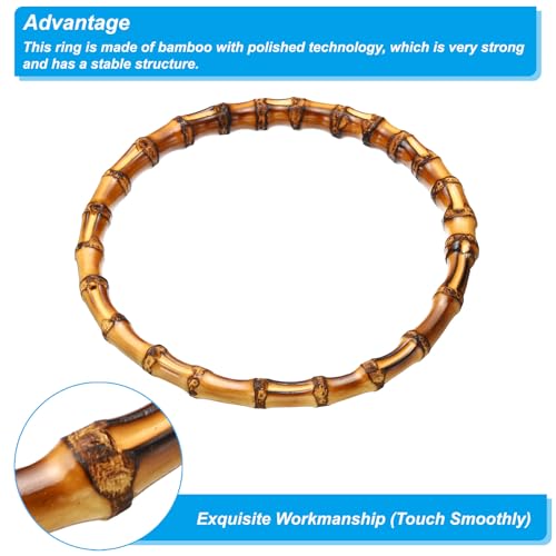 PATIKIL 6.7 Inch Bamboo Purse Handles Round Replacement Brown 4 Pcs - color: Brown, size: 6 Inch