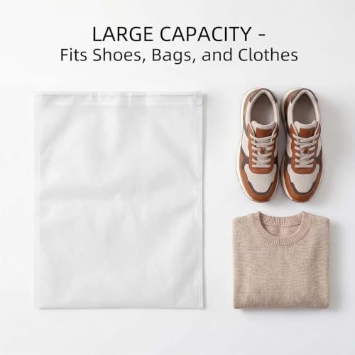 20 Pcs Purse Dust Bags for Storage Dust Bag for Purses 16*20 Inch Non Woven | Purse Dust Bags for Storage, Dust Bag for Handbags Non Woven Fabric, Drawstring Dust Covers for Purses Travel Shoe Organizers