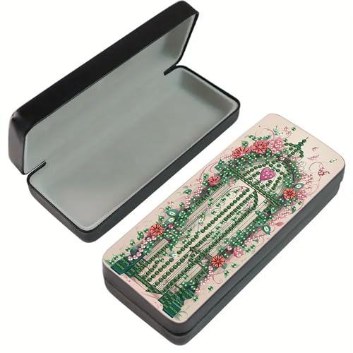DIZAKIM 1pcs 5d Diamond Art Kits for Adults Small Diamond Painting Kit Gem Art Paint by Diamonds Dots Eyeglasses Case DIY for Beginner Women (#7) - color: #7