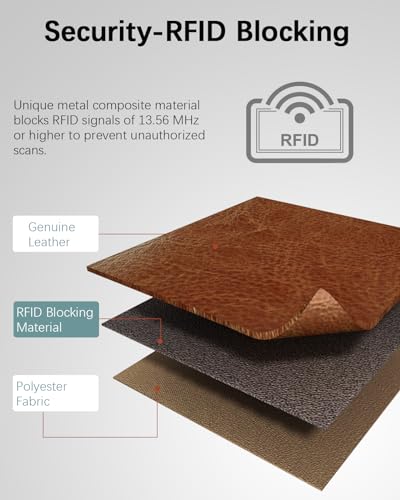BOSTANTEN Womens Leather Wallet RFID Large Capacity Credit Card Holder | 20 Card Slots, Phone Holder, Zipper Coin Pocket, Clutch Wallet, Long Bifold, Ladies Gifts, Brown - color: D-Brown Red