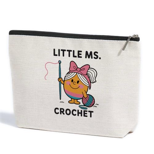 ZHAMEN Crochet Knitter Makeup Bag Cosmetic Bags for Women | Crochet Portable Pouch Purse Travel Essentials Organizer, Travel Accessories, Christmas Birthday Gifts for Women - color: Multicolor 1423