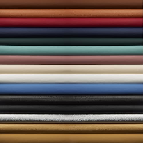 Textured Faux Leather Fabric, Smooth Pebble Grain Vinyl Sheets, Embossed Material, Upholstery, Fashion Apparel, Automotive, DIY and Crafting Pleather - Individual 1 Yard Cut 36"x54" (Black) - color: Black, size: 1 Yard