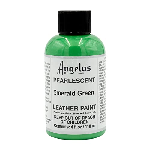 Angelus 4 oz Leather Paint, Emerald Green - color: Emerald Green, size: 1 Count (Pack of 1)