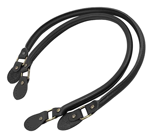 Murtenze 2 Pack 24 Inch Purse Straps, Black, Soft Cow Leather - color: Black