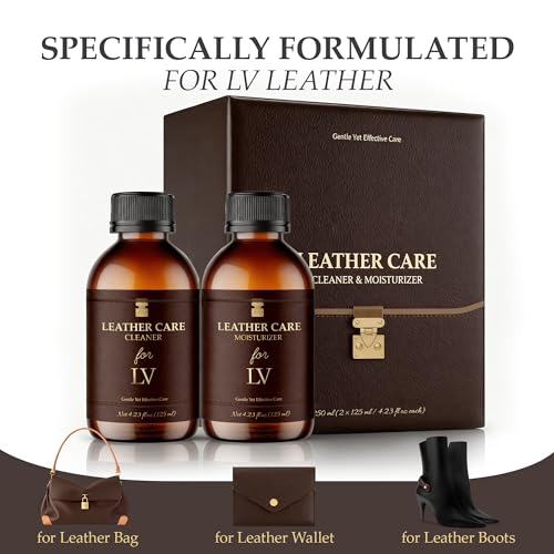 Leather Cleaner & Moisturizer Set, Gentle Leather Cleaner, Removes Stains & Minor Marks, Conditions & Protects Luxury Designer Bags