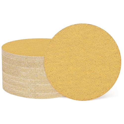 HARFINGTON 100 Pcs 2 Inch Sanding Discs 120 Grit Yellow Aluminum Oxide - size: 2 Inch(120 Grit)