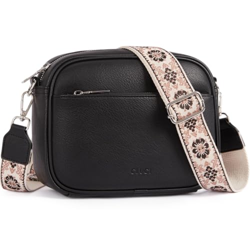 CLUCI Crossbody Bags for Women Crossbody Purses for Women Cross Body Bag Crossbody Purse with Adjustable Wide Strap | Womens Cross Body Bag Purse, Adjustable Wide Strap, Gifts for Women - color: 1-2black