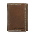 Eddie Bauer Men Signature Trifold Wallet - color: Top Stitch Leather - Tan
