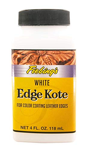 Fiebing's Edge Kote 4 Fl Oz - White - for Coloring Leather Edges on Purses, Bags, Shoes, Holsters, Wallets,etc - color: White