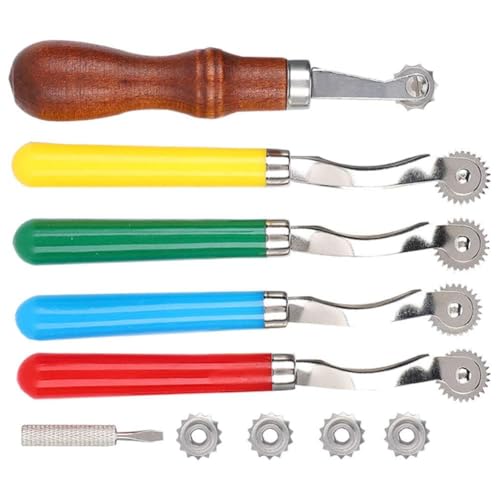 Tracing Wheel, Sewing Craft Tool Leather Spacer Embossing Set for Leather Edges