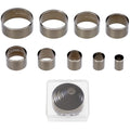 QWORK 9 Pcs Leather Circle Cutter Tool Set 15-55mm High Carbon Steel Round Punching Die Kit for Fabric Clay & Leather Crafts Hollow Hole Punch for Belt Wallet & DIY Jewelry Making