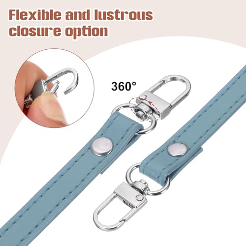 PATIKIL Leather Purse Handle Strap, 2 Pcs 13 Inch Leather Purse Strap Replacement DIY Women Clutch Bag Handbag Top Handle Strap Repair Accessories, Blue - color: Blue, size: 13 Inch