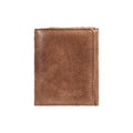 Men's Trifold Wallet, Classic RFID Blocking Leather Design - Durable Front Pocket Wallet with ID Window & Multiple Card Slots, Gift Box Included - color: Brown03