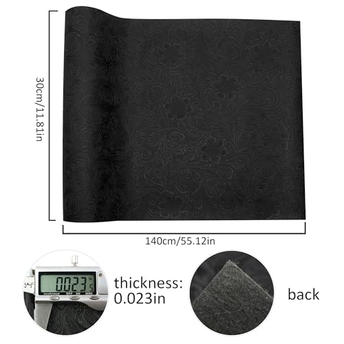 David accessories Bump Texture Faux Leather Sheet 1 Pc 11" x 55" (30x140cm) Plain Geometric Pattern Printed Faux Leather Fabric Sheet for DIY Bows Earrings Making Crafts (Golden Pattern) - color: Golden Pattern