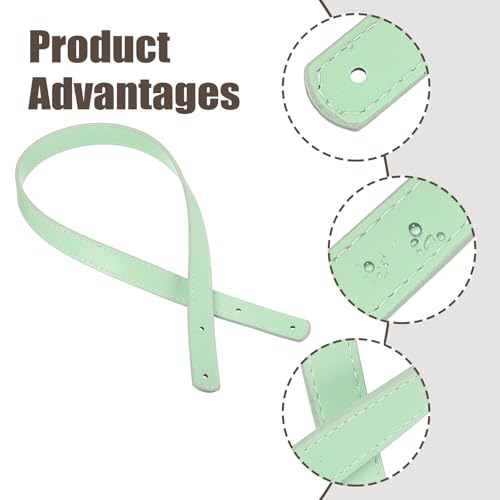 MECCANIXITY 2pcs 24 Inch (60cm) PU Leather Purse Handle, Sew On Shoulder Purse Straps Handbag Belt Band Bag Handle Bag Strap Replacement for Wallet Tote Making, Light Blue - color: Light Blue, size: 24 Inch