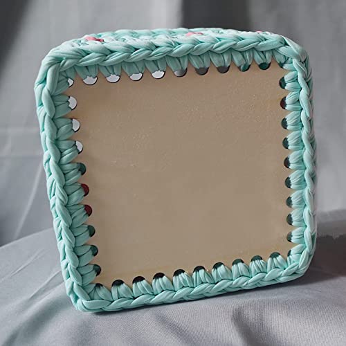 PH PandaHall 4 Sizes Crochet Basket Bottom Square Wooden Basket Bottom | 10/15/17/20cm Wood Base Bag Bottoms Shaper for Knitting Crochet Basket Bag Yarn Weaving Crafts Making, 8mm Hole