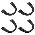 Geesatis 4 Pcs U-Shaped Wooden Purse Handles,Handmade Bag Handbags Handle | Decorative Handle Replacement Tool, DIY Handcrafted Accessory, Black, Length 6.6 inch