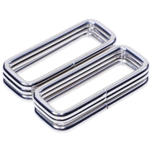 Shapenty 2Inch Rectangle Bag Purse Snap Hook Metal Loop Ring Webbing Belt Buckle for Handbag Strap DIY Bag Making Repair