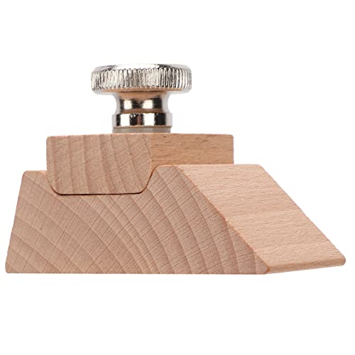 Wooden Sanding Block, Ergonomic Handle Beech Wood Sandpaper Holder for Leather Polishing, with Spring Steel Retainer for Smoothing Edges and Shaping (bevel) - size: bevel