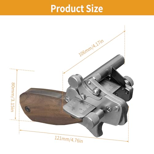 JOJOCY Leather Strap Cutter, Universal Strip Strap Cutter Adjustable Cutting Width & Thicknesses Leather Handcraft Tool Wooden Handles for Making Belts, Straps, Bag Straps