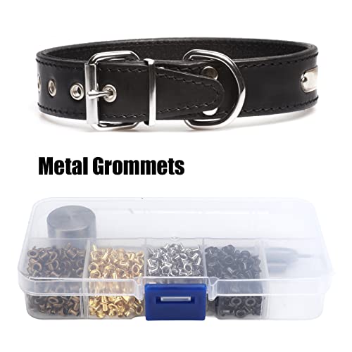 Metal Eyelets, 2mm Metal Grommets Kit Shoelaces Belts Eye Buckles with Plastic Storage Box for Leather, Shoes, Fabric, Belts