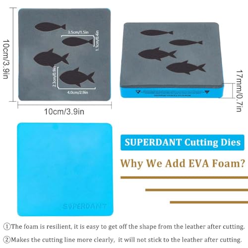 SUPERDANT Fish Pendant Leather Die Earrings Wooden Die Cutter Leathers Cutting Dies DIY Art Crafts Leathers Dies Cutter for Men Women Leather Making for Handmade Lover Gifts - style: Fish