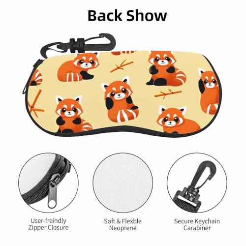 IBILIU Eyeglasses Case Circuit Board Ultra Light Neoprene Sunglasses Case,Soft Reading Glasses Case For Women Men - color: Panda Bear