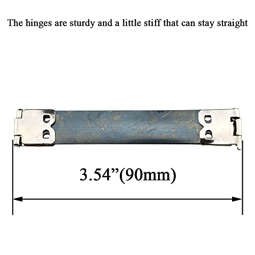 Hahiyo Flex Frame Kiss Clasp 90mm Length Metal Internal Hinge Clip Hook Keep Straight Sturdy Secure Smooth Open Close for DIY Cloth Bag Coin Purse Handbag Eyeglass Headphone 20pcs Silver - color: Silver, size: 90mm-Silver-20Pieces