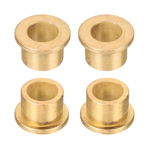 uxcell 4Pcs Flange Sleeve Bearings, 14mm Bore x 20mm OD x 16mm Length, Self-Lubricating Sintered Bronze Bushings - size: 14x20x16mm