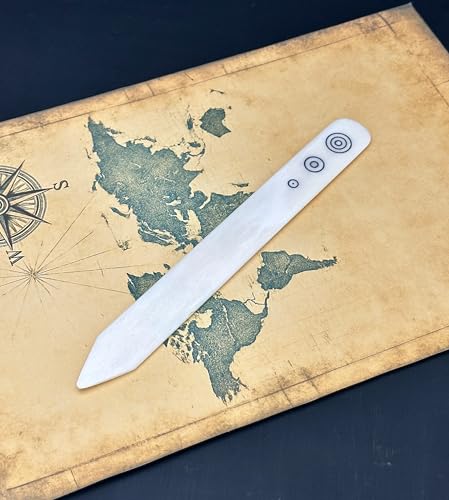 Bone Folder Craft Tool for Making Craft - Bone Folder for Folding Scoring Creasing Origami Paper Craft and DIY Leather burnishing Crafting & Moulding - 8 inch Genuine Bone Tool Large Size