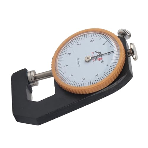 0~10mm Thickness Gauge,Steel Portable Thickness Tester,High Accuracy Dial Thickness Gauge for Jewelry, Leather, Metal Sheets, Paper, Film, Wire