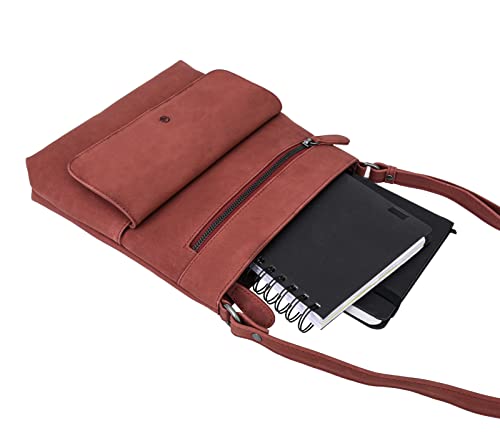 ANTONIO VALERIA Christmas Gift Piper Leather Crossbody Bag | Christmas Gift - color: Hunter Red