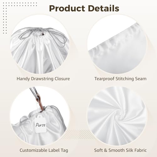 20 Pcs Dust Bags for Handbags and Purses, 19.7 x 15.7"